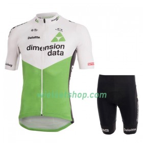 Fietskleding (Fietsshirt + Fietsbroek Kort) 2018 Dimension Data N001